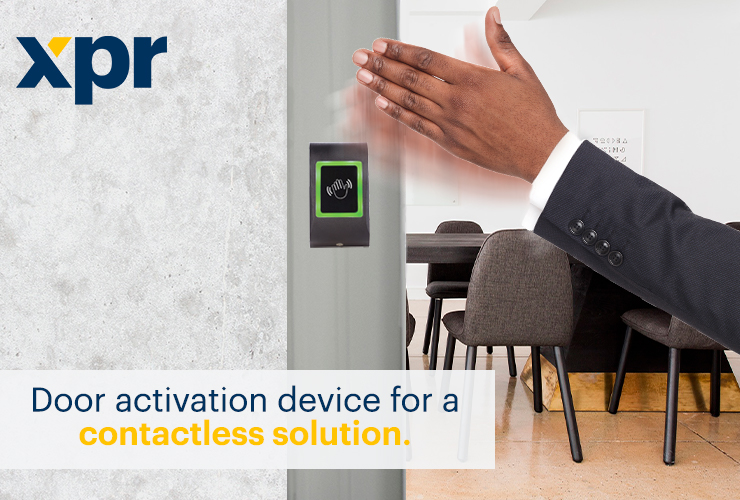 The MTT-IR is the first XPR IR exit button with relay activation by hand waving